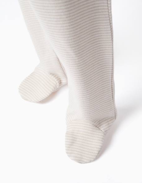 Lot de 3 pantalons à pieds en coton Blanc 4 - vertbaudet enfant 