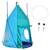 Balançoire nid d'oiseau ronde balançoire panier ø 1,1 x 1,5h m - tente amovible incluse - accessoires inclus Bleu 1 - vertbaudet enfant 