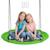 Balançoire nid d'oiseau ronde balançoire panier ø 110 cm 4 anneaux inclus métal époxy oxford haute densité Vert 1 - vertbaudet enfant 