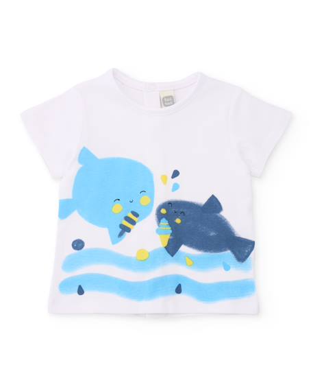 Ensemble en tricot trois pièces pour nouveau-né Bleu 4 - vertbaudet enfant 