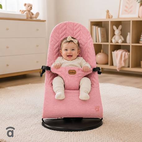 Transat bébé réglable et pliable Paradise Beige+Gris+Rose 14 - vertbaudet enfant 