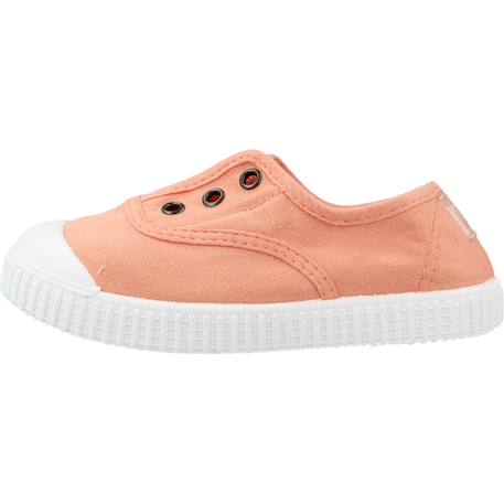 Basket fille sans lacets à enfiler Orange coralina+Rose petalo+Rouge 2 - vertbaudet enfant 