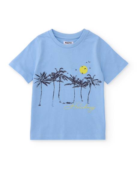 Ensemble garçon en maille avec imprimé tropical Bleu 2 - vertbaudet enfant 