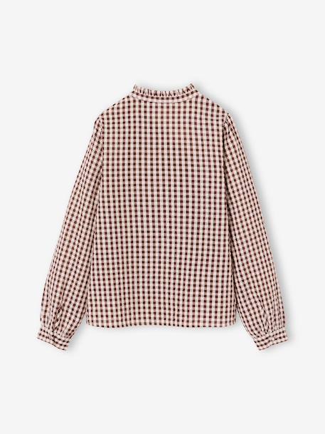 Chemise fille manches longues chocolat 2 - vertbaudet enfant 