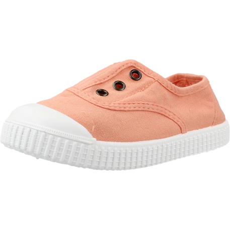 Basket fille sans lacets à enfiler Orange coralina+Rose petalo+Rouge 4 - vertbaudet enfant 