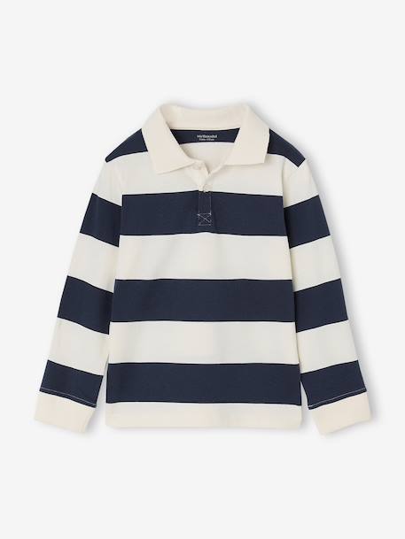 Lot de 2 polos garçon manches longues marine+vert 2 - vertbaudet enfant 