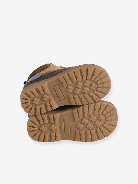 Boots premiers pas bébé cuir brun 5 - vertbaudet enfant 