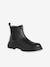 Boots enfant fille cuir élastiquées et zippées camel+noir 6 - vertbaudet enfant 