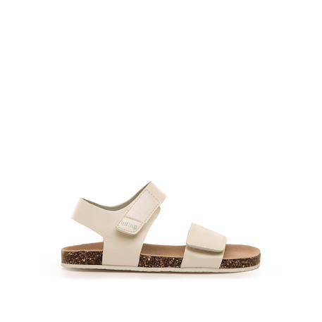 Sandales filles synthétique fermeture adhésive barefoot Blanc mate 1 - vertbaudet enfant 