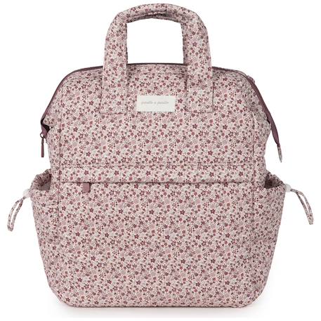 Sac à dos à langer cherry fleurs Mauve 1 - vertbaudet enfant 