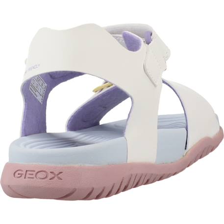 Sandales fille modèle j sandal fusbetto gi Blanc c0653+Bleu c4268 3 - vertbaudet enfant 