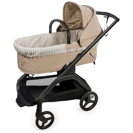 Housse de nacelle avec élastiques + drap-housse pour nacelle botton rayures Beige 3 - vertbaudet enfant 