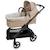 Housse de nacelle avec élastiques + drap-housse pour nacelle botton rayures Beige 3 - vertbaudet enfant 