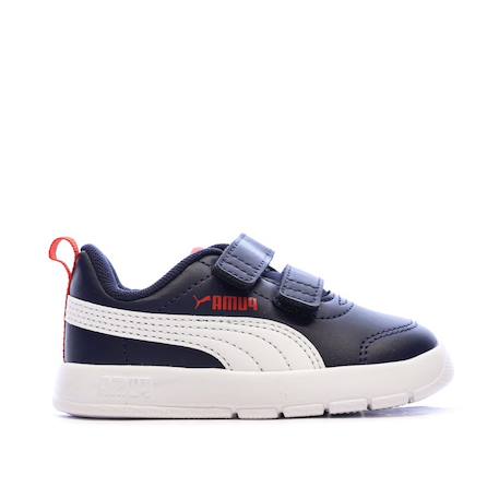 Baskets courtflex v3 v inf Marine+Puma marine puma blanc rouge 1 - vertbaudet enfant 