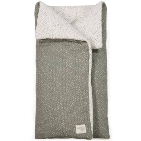 Sac d’emmaillotage bébé en coton avec fermeture enveloppe et zip pieds Vert, écru 1 - vertbaudet enfant 