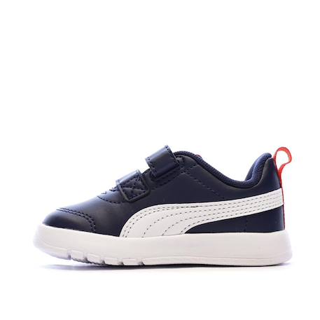 Baskets courtflex v3 v inf Marine+Puma marine puma blanc rouge 2 - vertbaudet enfant 