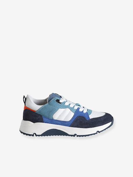 Basket enfant garçon cuir lacets marine 4 - vertbaudet enfant 