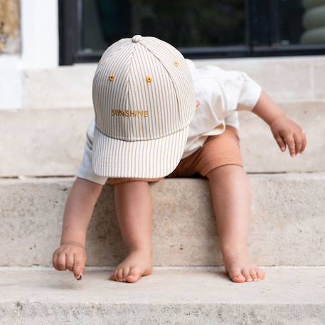 Casquette enfant sunshine ocre (9-24 mois) Jaune, blanc 3 - vertbaudet enfant 