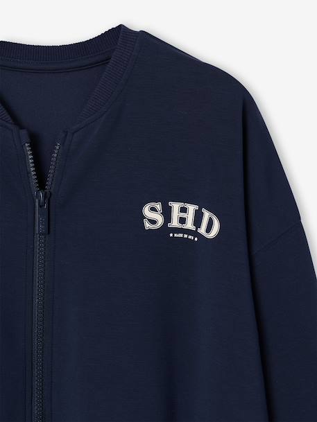 Sweat zippé fille gris ardoise 3 - vertbaudet enfant 