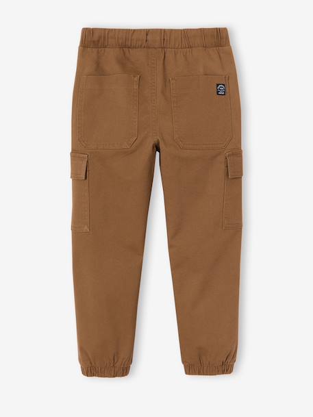 Pantalon garçon battle facile à enfiler bleu glacier+kaki foncé+noisette+taupe 19 - vertbaudet enfant 