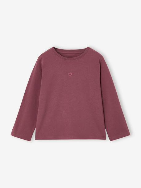 T-shirt manches longues fille mauve+prune 4 - vertbaudet enfant 