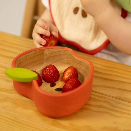 Set bol et cuillère pepa la pomme Rouge, vert 3 - vertbaudet enfant 