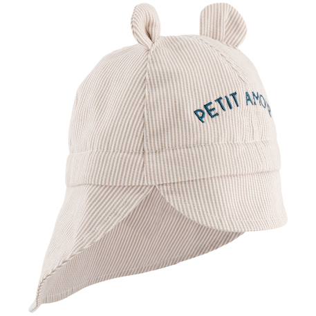 Chapeau bébé petit amour crème (6-12 mois) Crème, bleu 2 - vertbaudet enfant 