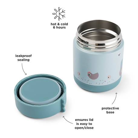 Boîte repas isotherme tiny farm bleu (300 ml) Bleu 3 - vertbaudet enfant 