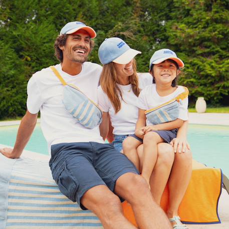 Casquette enfant summer forever eponge bleu et orange (9-24 mois) Bleu, orange 5 - vertbaudet enfant 