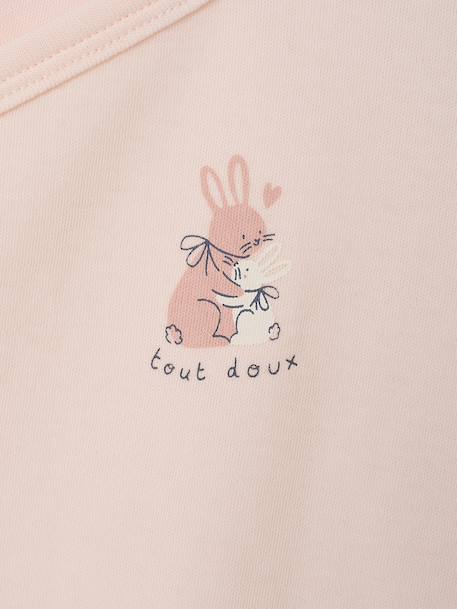 Lot de 2 bodies naissance manches longues cappuccino+rose pâle+vert sauge 12 - vertbaudet enfant 