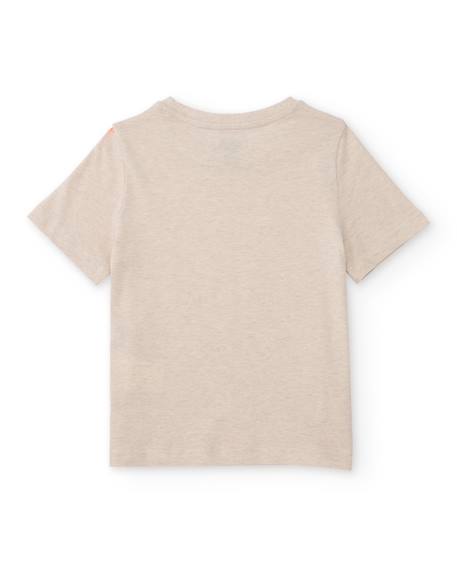 Ensemble garçon en maille avec imprimé artistique Beige 4 - vertbaudet enfant 