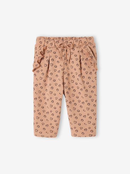 Pantalon bébé fille molleton beige+écru+rose+rouille+vieux rose 1 - vertbaudet enfant 