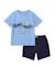 Ensemble garçon en maille avec imprimé tropical Bleu 1 - vertbaudet enfant 