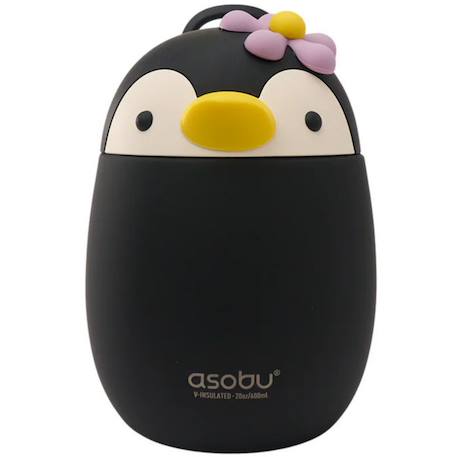 Boîte repas isotherme bestie foodie pingouin (600 ml) Noir, blanc, jaune 1 - vertbaudet enfant 