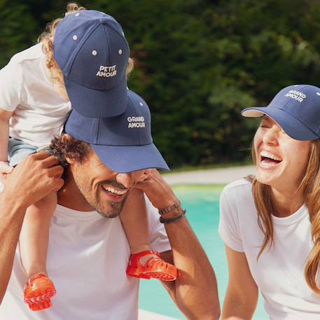 Casquette enfant petit amour bleu (9-24 mois) Bleu, blanc 6 - vertbaudet enfant 