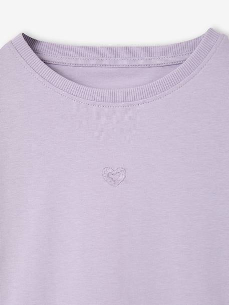 T-shirt manches longues fille mauve+prune 3 - vertbaudet enfant 