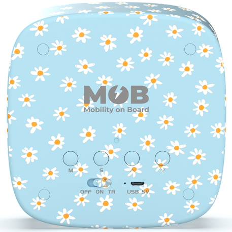 Réveil 2 en 1 billy blue flower Bleu, blanc, orange 5 - vertbaudet enfant 