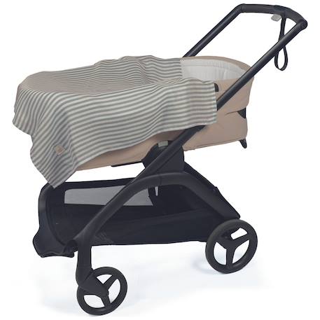 Set 2 langes praliné vichy rayures moka (70x70 cm) Marron+Vert 8 - vertbaudet enfant 