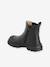 Boots enfant fille cuir élastiquées et zippées camel+noir 8 - vertbaudet enfant 