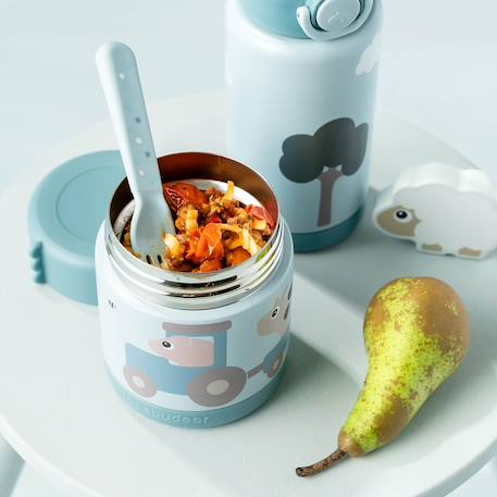 Boîte repas isotherme tiny farm bleu (300 ml) Bleu 4 - vertbaudet enfant 