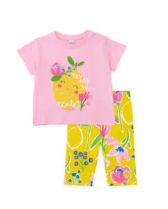 -Ensemble fille en maille avec design floral