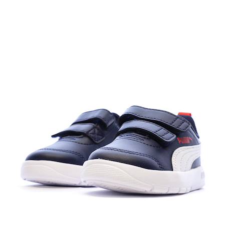Baskets courtflex v3 v inf Marine+Puma marine puma blanc rouge 6 - vertbaudet enfant 
