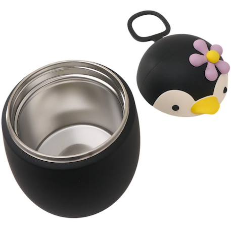 Boîte repas isotherme bestie foodie pingouin (600 ml) Noir, blanc, jaune 3 - vertbaudet enfant 