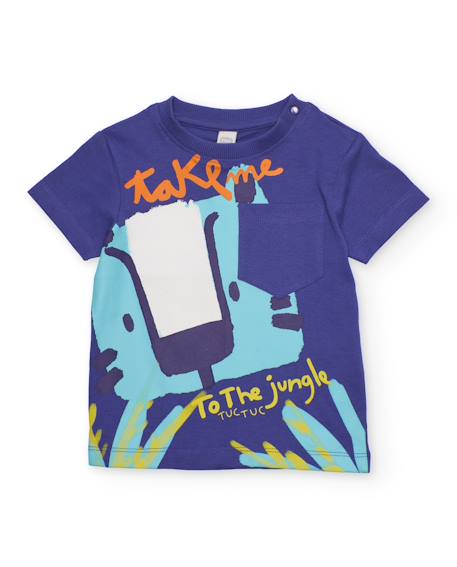 Ensemble garçon en maille inspiré de la jungle Violet 2 - vertbaudet enfant 