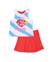 Ensemble en maille pour fille avec plis sur le devant Rouge 1 - vertbaudet enfant 