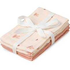 Lot de 4 mini langes bows (30 x 30 cm)  - vertbaudet enfant
