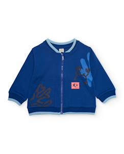 -Sweat pour garçon en maille avec fermeture zippée