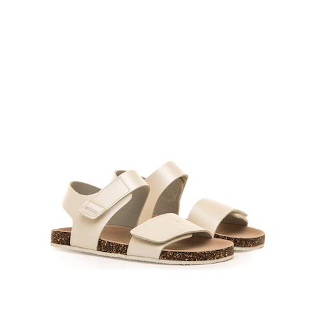 Sandales filles synthétique fermeture adhésive barefoot Blanc mate 4 - vertbaudet enfant 