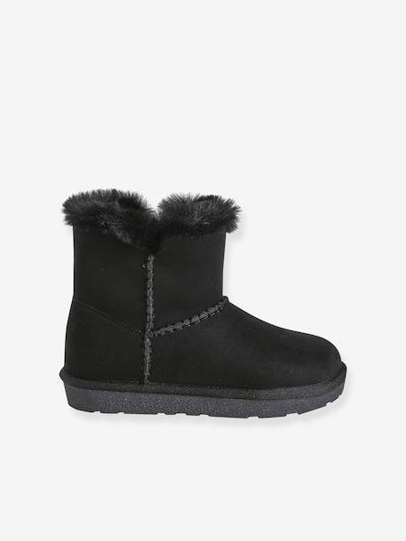 Boots enfant fille textile zippées noir 2 - vertbaudet enfant 