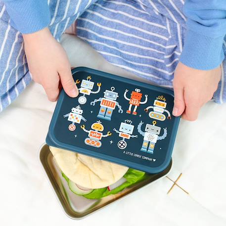 Lunch box en acier inoxydable robots Bleu, orange, rouge 4 - vertbaudet enfant 